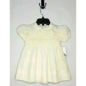 NWT Size 4T Petit Ami Yellow Floral Rose Smocked Dress